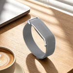 Cassa in metallo, cinturino in acciaio inossidabile con chiusura magnetica milanese integrata., For Google Fitbit Air