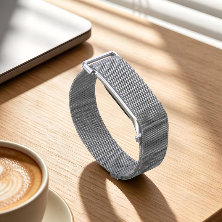 Cassa in metallo, cinturino in acciaio inossidabile con chiusura magnetica milanese integrata., For Google Fitbit Air