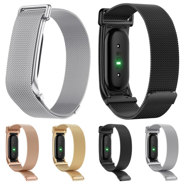 Cassa in metallo, cinturino in acciaio inossidabile con chiusura magnetica milanese integrata., For Google Fitbit Air