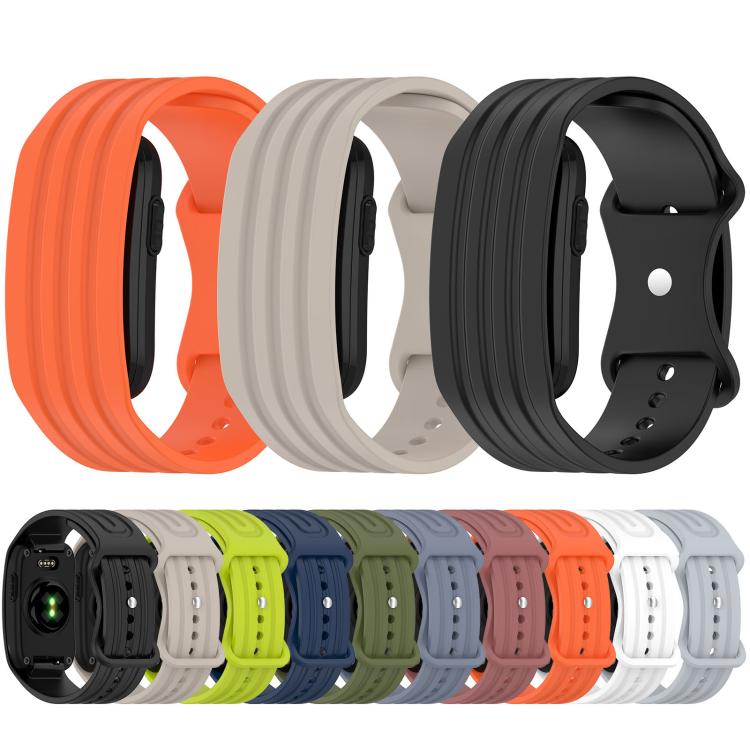 Cinturino per orologio in silicone tinta unita con fibbia a farfalla., For Garmin CIRQA Smart Band