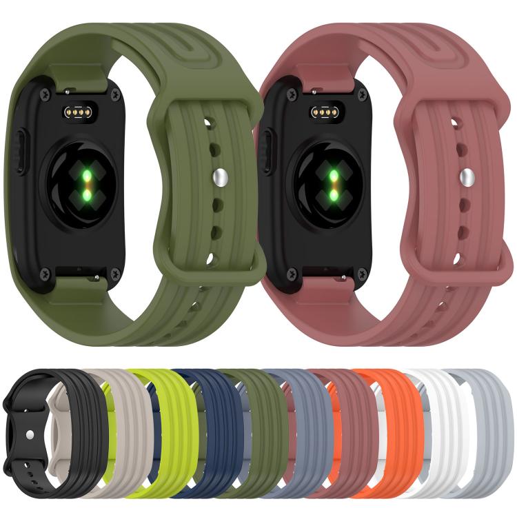 Cinturino per orologio in silicone tinta unita con fibbia a farfalla., For Garmin CIRQA Smart Band