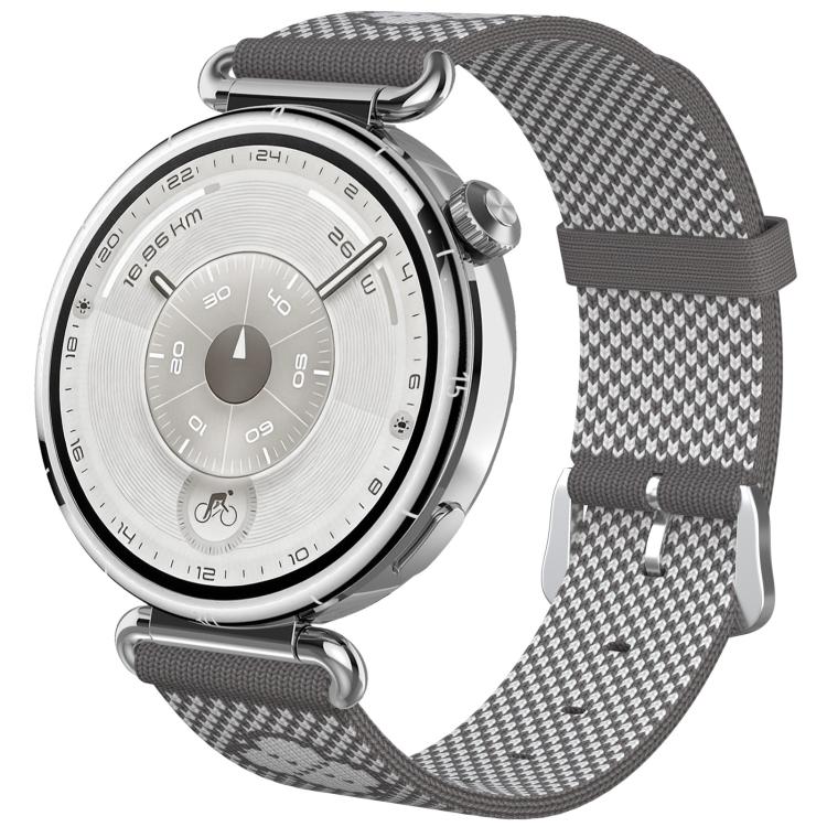 Cinturino per orologio in nylon a maglia senza cuciture con stampa floreale., 18mm