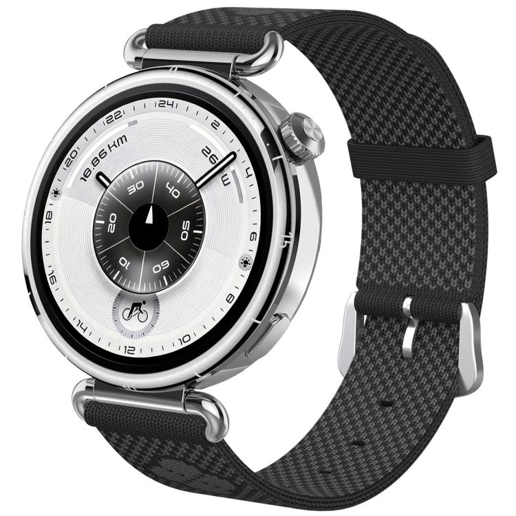 Cinturino per orologio in nylon a maglia senza cuciture con stampa floreale., 18mm