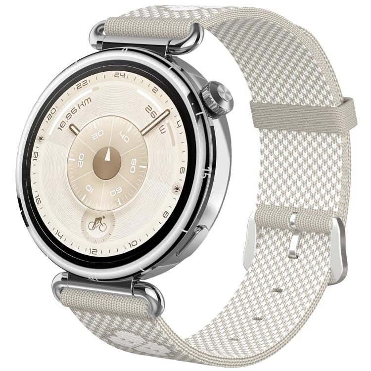 Cinturino per orologio in nylon a maglia senza cuciture con stampa floreale., 18mm