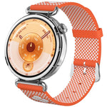 Cinturino per orologio in nylon a maglia senza cuciture con stampa floreale., 18mm