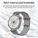 Cinturino per orologio in nylon a maglia senza cuciture con stampa floreale., 18mm