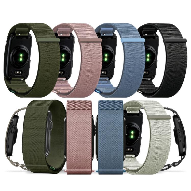 Cinturino per orologio in nylon con chiusura a strappo., For Garmin CIRQA Smart Band