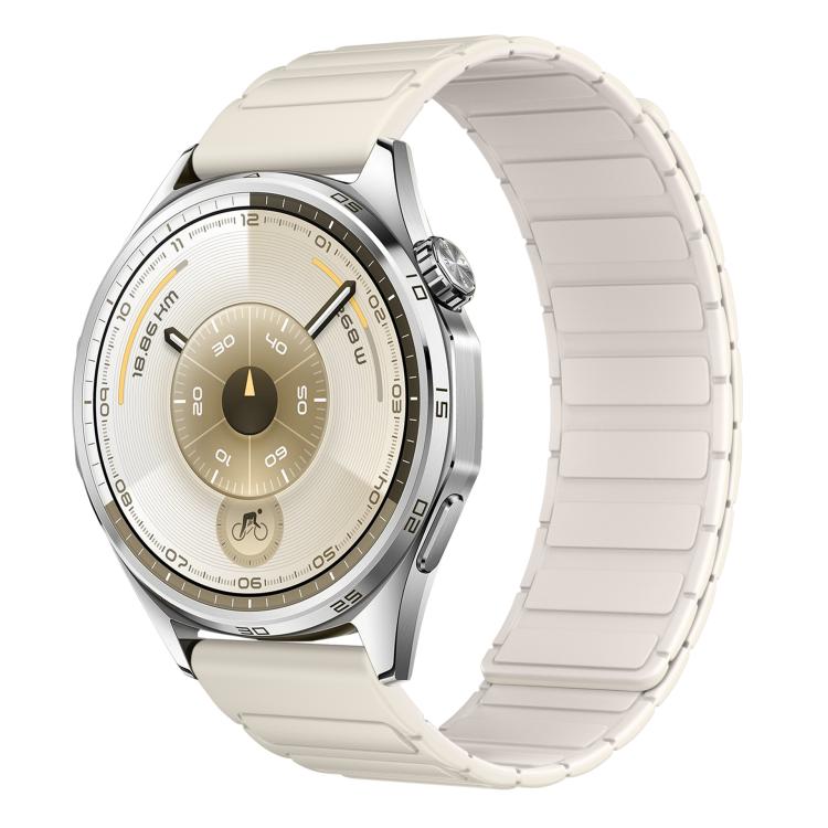 Cinturino per orologio in silicone magnetico a forma di I con connettore a sgancio rapido a pulsante., 22mm