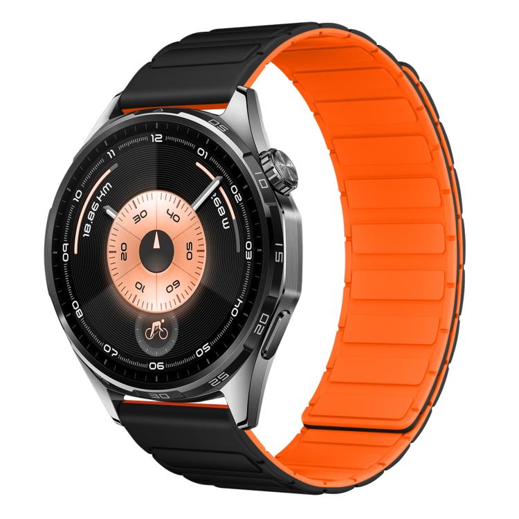 Cinturino per orologio in silicone magnetico a forma di I con connettore a sgancio rapido a pulsante., 22mm