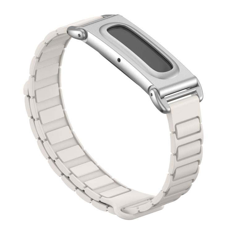 Cassa in metallo, cinturino ibrido magnetico in silicone a forma di I, cinturino per orologio, For Google Fitbit Air