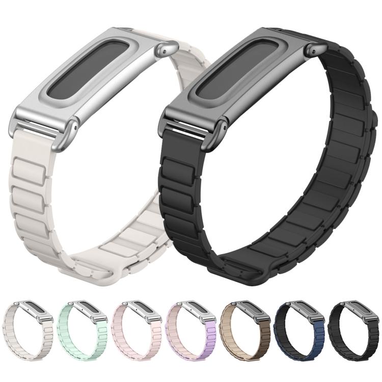 Cassa in metallo, cinturino ibrido magnetico in silicone a forma di I, cinturino per orologio, For Google Fitbit Air