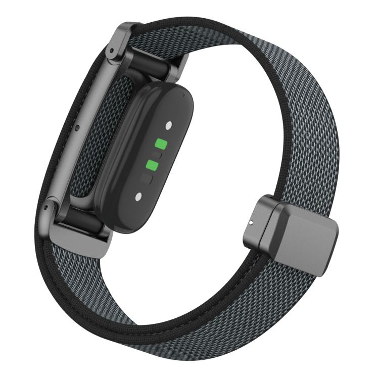 Cassa in metallo, fibbia magnetica ibrida, cinturino elastico in nylon., For Google Fitbit Air