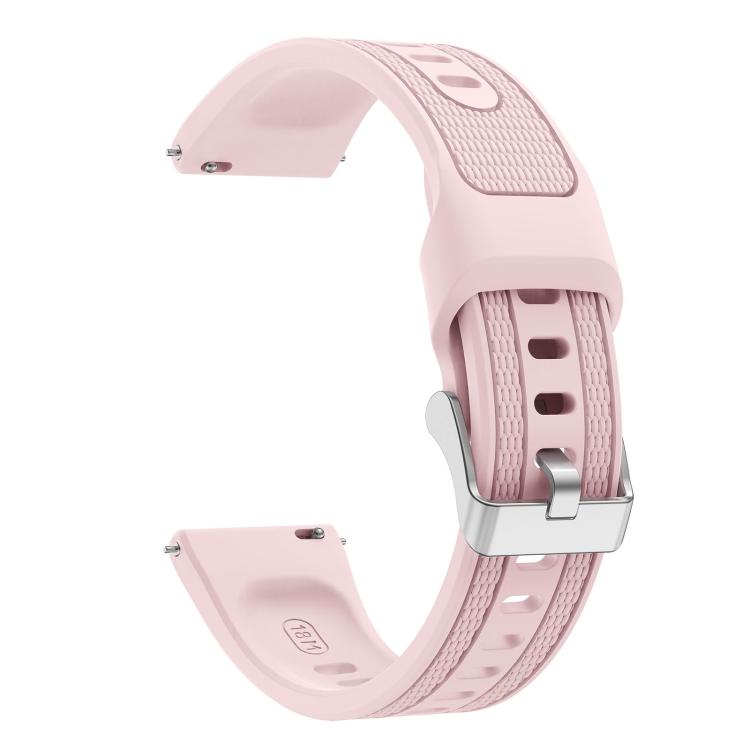 Cinturino per orologio in silicone bicolore con trama intrecciata., 18mm