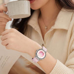 Cinturino per orologio in silicone bicolore con trama intrecciata., 18mm