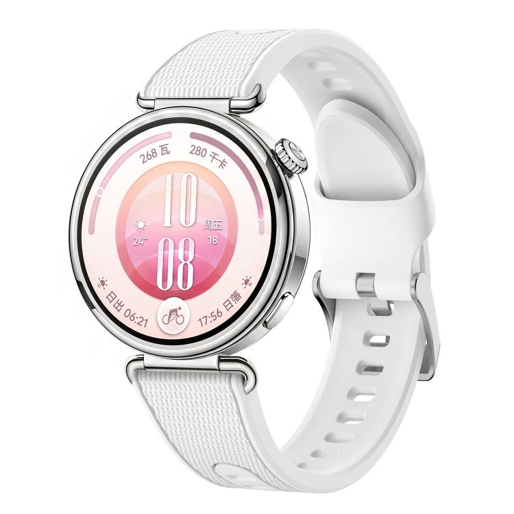 Cinturino per orologio in silicone bicolore con trama intrecciata., 18mm