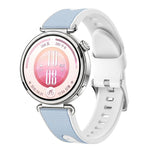 Cinturino per orologio in silicone bicolore con trama intrecciata., 18mm
