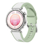 Cinturino per orologio in silicone bicolore con trama intrecciata., 18mm