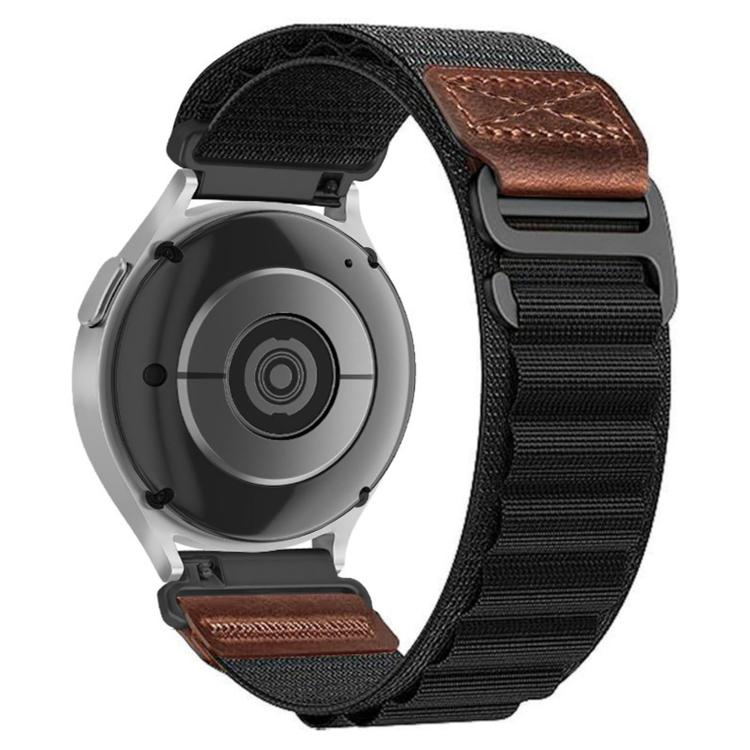 Cinturino per orologio in nylon Alpine con etichetta in ecopelle vegana stile retrò., 22mm
