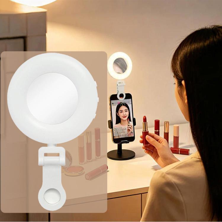 Specchio trucco LED S-3 con luce regolabile per selfie e vlogging