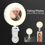 Specchio trucco LED S-3 con luce regolabile per selfie e vlogging - immagine 3