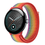 Cinturino per orologio in nylon intrecciato con chiusura a strappo., For Google Pixel Watch 5 / 4 / 3 45mm