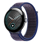 Cinturino per orologio in nylon intrecciato con chiusura a strappo., For Google Pixel Watch 5 / 4 / 3 45mm