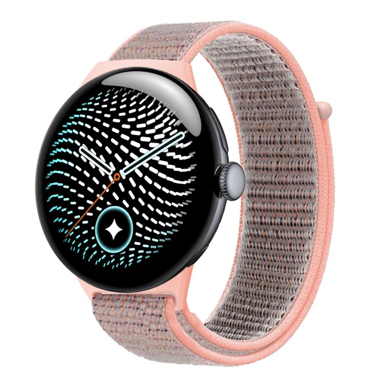 Cinturino per orologio in nylon intrecciato con chiusura a strappo., For Google Pixel Watch 5 / 4 / 3 45mm