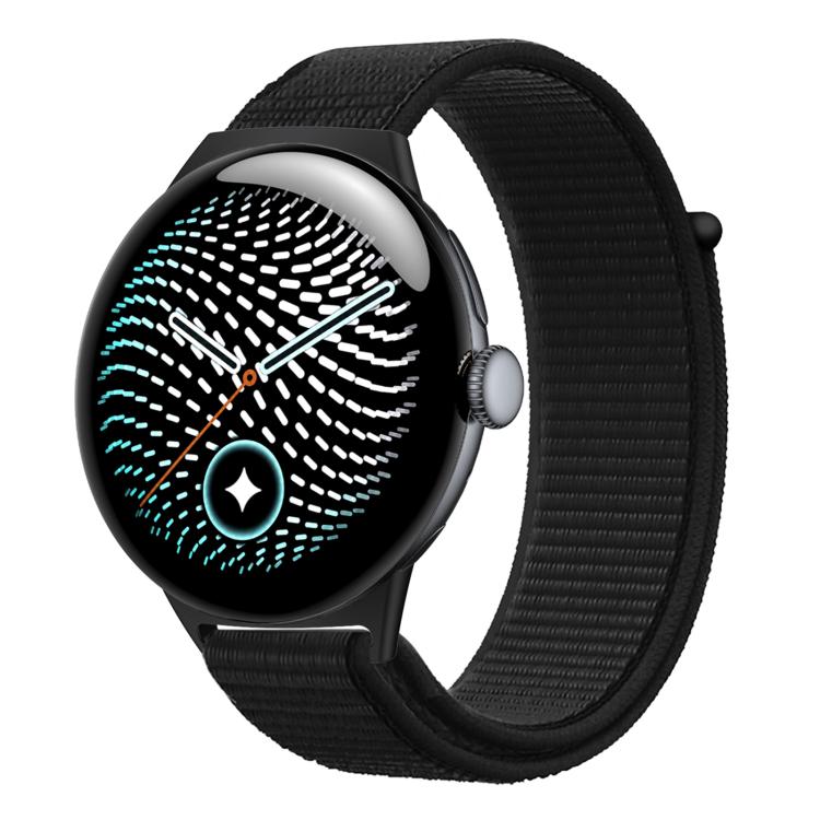 Cinturino per orologio in nylon intrecciato con chiusura a strappo., For Google Pixel Watch 5 / 4 / 3 45mm