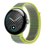 Cinturino per orologio in nylon intrecciato con chiusura a strappo., For Google Pixel Watch 5 / 4 / 3 45mm