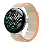 Cinturino per orologio in nylon intrecciato con chiusura a strappo., For Google Pixel Watch 5 / 4 / 3 45mm