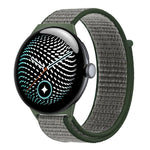 Cinturino per orologio in nylon intrecciato con chiusura a strappo., For Google Pixel Watch 5 / 4 / 3 45mm