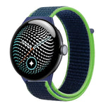 Cinturino per orologio in nylon intrecciato con chiusura a strappo., For Google Pixel Watch 5 / 4 / 3 45mm