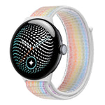 Cinturino per orologio in nylon intrecciato con chiusura a strappo., For Google Pixel Watch 5 / 4 / 3 45mm