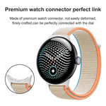 Cinturino per orologio in nylon intrecciato con chiusura a strappo., For Google Pixel Watch 5 / 4 / 3 45mm