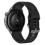 Cinturino per orologio in silicone tinta unita con fibbia ad ardiglione e trama intrecciata., 22mm