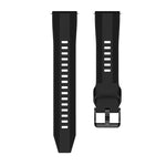 Cinturino per orologio in silicone tinta unita con fibbia ad ardiglione e trama intrecciata., 22mm