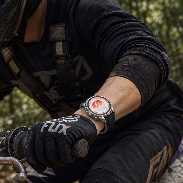 Cinturino per orologio in silicone tinta unita con fibbia ad ardiglione e trama intrecciata., 22mm