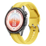 Cinturino per orologio in silicone tinta unita con fibbia ad ardiglione e trama intrecciata., 22mm