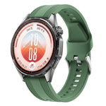 Cinturino per orologio in silicone tinta unita con fibbia ad ardiglione e trama intrecciata., 22mm