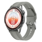 Cinturino per orologio in silicone tinta unita con fibbia ad ardiglione e trama intrecciata., 22mm
