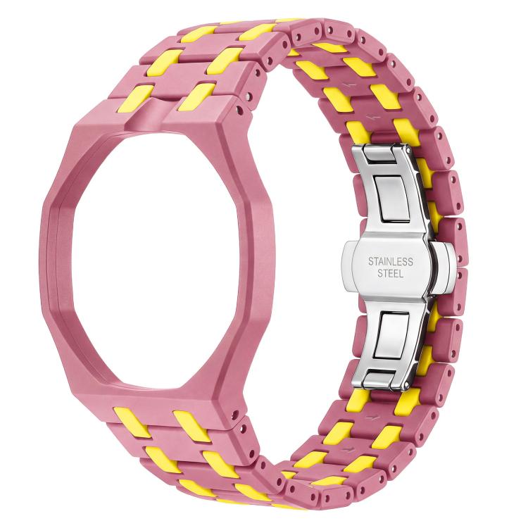 Cinturino in ceramica con chiusura a farfalla in metallo e indicazione delle dodici ore O, con indicazione delle ore 12., For Swatch Royal Pop