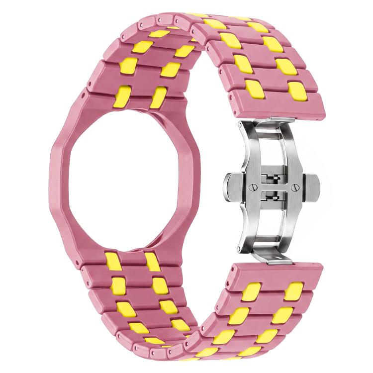 Cinturino in ceramica con chiusura a farfalla in metallo e indicazione delle dodici ore O, con indicazione delle ore 12., For Swatch Royal Pop