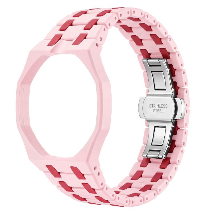 Cinturino in ceramica con chiusura a farfalla in metallo e indicazione delle dodici ore O, con indicazione delle ore 12., For Swatch Royal Pop