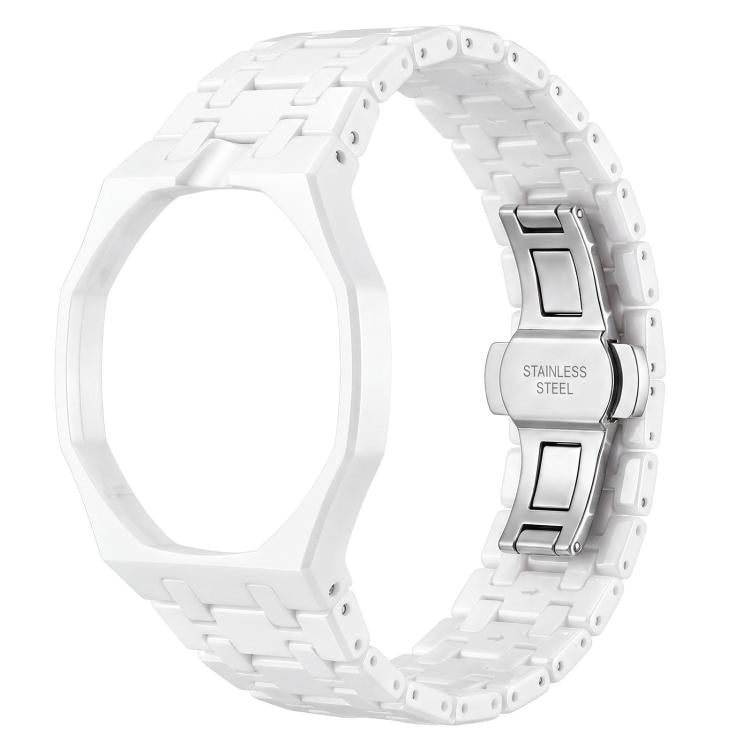 Cinturino in ceramica con chiusura a farfalla in metallo e indicazione delle dodici ore O, con indicazione delle ore 12., For Swatch Royal Pop