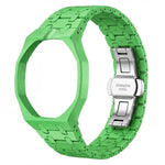 Cinturino in ceramica con chiusura a farfalla in metallo e indicazione delle dodici ore O, con indicazione delle ore 12., For Swatch Royal Pop