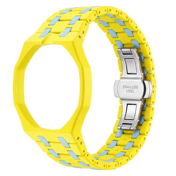 Cinturino in ceramica con chiusura a farfalla in metallo e indicazione delle dodici ore O, con indicazione delle ore 12., For Swatch Royal Pop