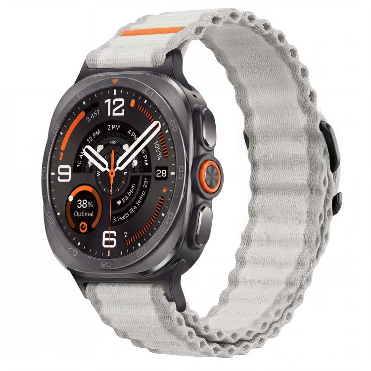 Cinturino per orologio in nylon con texture a onde oceaniche., For Galaxy Watch Ultra2 2026 / 2025 / 1 2024