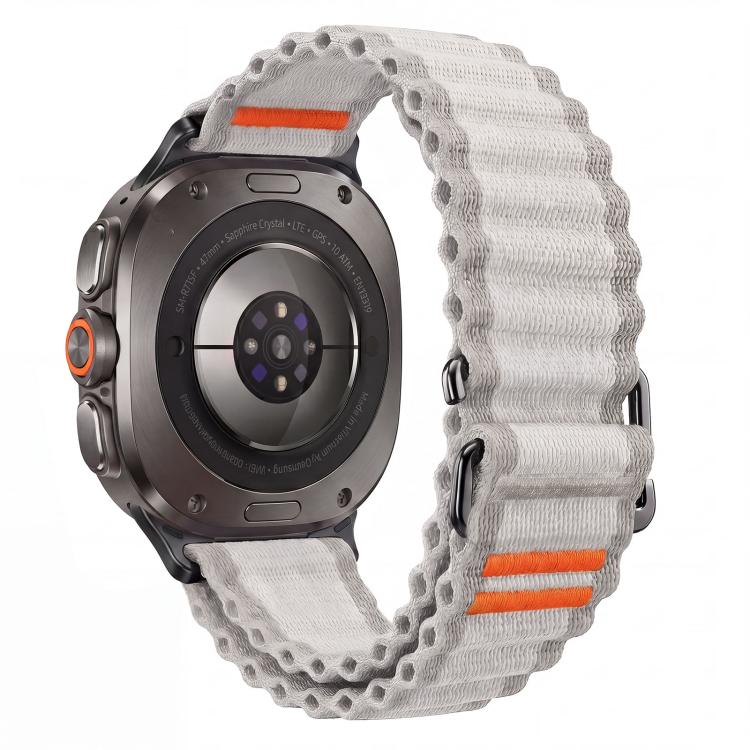 Cinturino per orologio in nylon con texture a onde oceaniche., For Galaxy Watch Ultra2 2026 / 2025 / 1 2024