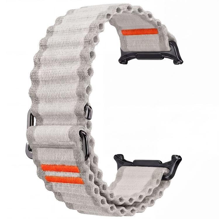Cinturino per orologio in nylon con texture a onde oceaniche., For Galaxy Watch Ultra2 2026 / 2025 / 1 2024