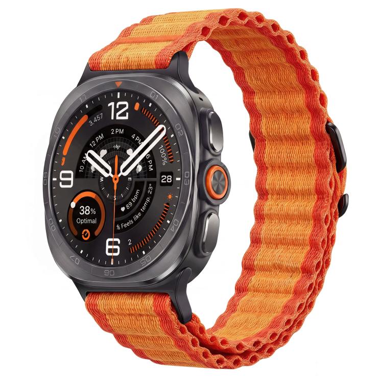 Cinturino per orologio in nylon con texture a onde oceaniche., For Galaxy Watch Ultra2 2026 / 2025 / 1 2024